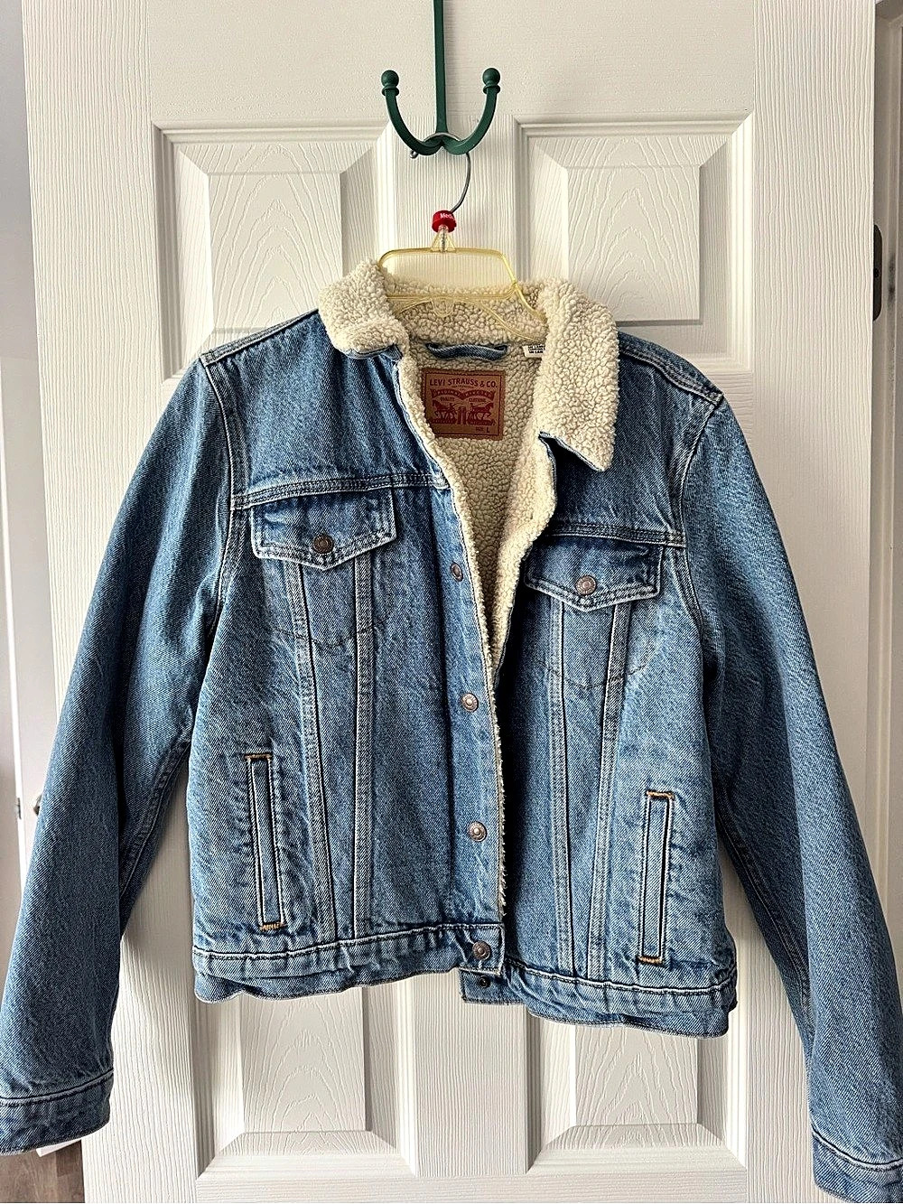 Levi's Original Sherpa Trucker Jacket Sherpa Denim Blue & Cream